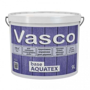 Грунтовка Vasco base AQUATEX ( Васко бейс АКВАТЕКС ) 9 л акриловая, для дерева