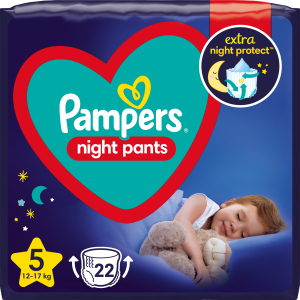 Подгузники-трусики ночные Pampers Night Pants Размер 5 (12-17 кг) 22 шт (8006540234730) лучшая модель в Виннице