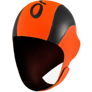 Неопренова шапочка Orca High Visibility Neoprene Swim Cap Orange/Black (LA424854) краща модель в Вінниці