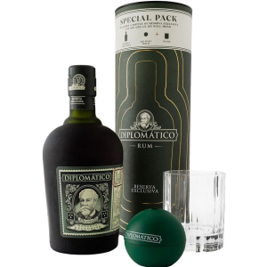 Ром Diplomatico Reserva Exclusiva 0.7 л 40% подарочная коробка с бокалом и формой для льда (7594003629854) в Виннице