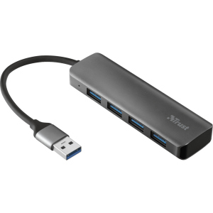 USB-хаб Trust Halyx 4-Port USB-A 3.2 Aluminium (TR23327) в Вінниці