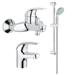 Набір змішувачів Grohe Euroeco 124428 краща модель в Вінниці