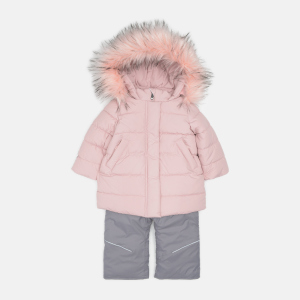 Зимовий комплект (куртка + напівкомбінезон) Evolution 05-ЗД-21 104 см Пудра\Сірий (4823078577832) краща модель в Вінниці