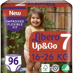 Підгузки-трусики Libero Up&Go 16-26 кг розмір 7 96 шт (7322541481302) в Вінниці