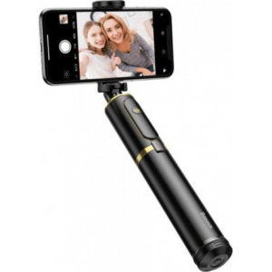 Держатель выдвижной для селфи Baseus Fully Folding + Bluetooth кнопка Stick Gold SUDYZP-D1V лучшая модель в Виннице