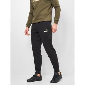 Спортивные штаны Puma ESS+ 2 Col Logo Pants 58676756 L Puma Black-Green flash (4063698948210) лучшая модель в Виннице