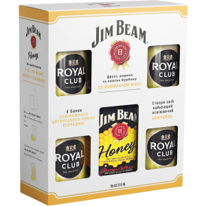 Лікер Jim Beam Honey 0.7 л 32.5% + безалкогольний напій Royal Club Bitter Lemon 4 шт (4823093700109) рейтинг