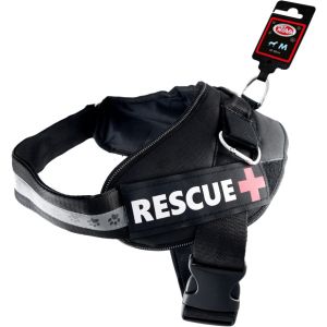 Шлей посилений Pet Nova Rescue+ M 55-65 см Чорний (HA-RESCUE-BL-M) (5903031442168) ТОП в Вінниці