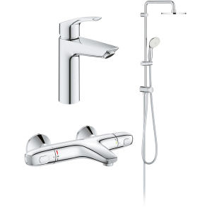 Набір змішувачів GROHE Eurosmart New UA34102TS0 (23324003+34155003+27389002) в Вінниці