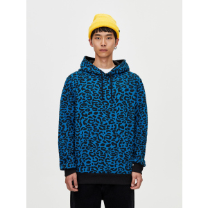 Худі Pull & Bear XAZ240181XBTZ XS Синє в чорні візерунки (DD8000004799346) рейтинг