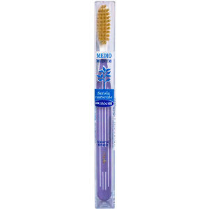 Зубная щетка Piave Medium с натуральной щетиной фиолетовый (8009315019617_фиолетовый) ТОП в Виннице