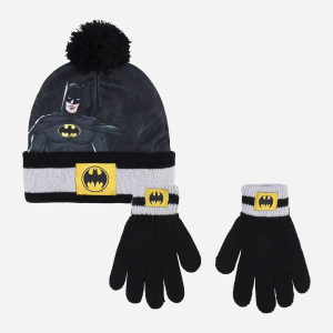 Зимовий комплект (шапка + рукавички) Disney Batman 2200007930 Чорний (8427934576821) ТОП в Вінниці