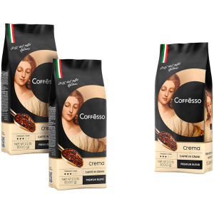 хороша модель Набір кави в зернах Coffesso Crema 1000 г х 2+1 безкоштовно (2300000010237)