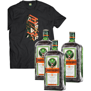 Лікер Jagermeister 0.7 л 35% 3 пляшки (+ексклюзивна футболка) (DESIGN 4) p.XL (4067700013018_K _XL) рейтинг