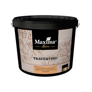 Штукатурка фасадная с эффектом натурального камня Travertino Maxima Decor - 15 кг (45658) ТОП в Виннице