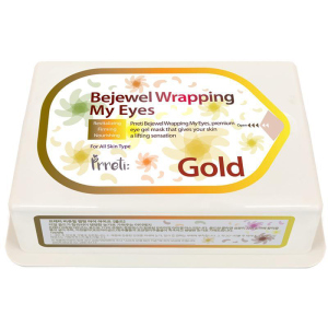 Гідрогелеві патчі для очей Prreti Bejewel Wrapping My Eyes Gold із золотом 60 шт (8809541194450) ТОП в Вінниці