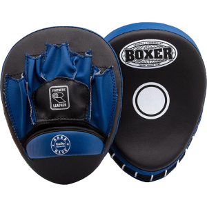 Лапы боксерские гнутые Boxer Черно-синие (2011-01B) лучшая модель в Виннице