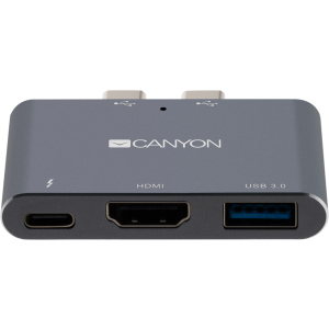 Мультипортовая док-станция Canyon 3-в-1 USB Type C (CNS-TDS01DG) ТОП в Виннице