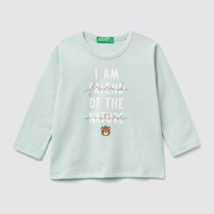 Футболка с длинными рукавами United Colors of Benetton 3ATNC14TM.P-37R 90 см (8033379762073) лучшая модель в Виннице