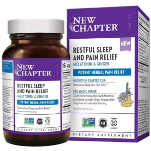 Спокійний безболісний сон, Restful Sleep + Pain Relief, New Chapter, 30 вегетаріанських капсул (727783903433) в Вінниці