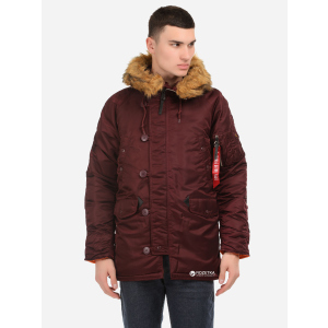 Парку Alpha Industries Slim Fit N-3B Parka XS Maroon/Orange ТОП в Вінниці