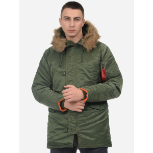 Парка Alpha Industries Slim Fit N-3B Parka M Sage/Orange лучшая модель в Виннице