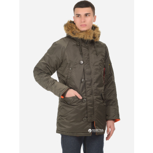 Парка Alpha Industries Slim Fit N-3B Parka S Replica Grey/Orange ТОП в Виннице