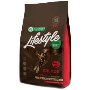 Сухий беззерновий корм для собак Nature's Protection Lifestyle Grain Free Salmon Adult All Breeds 1.5 кг (NPLS45677) (4771317456779) ТОП в Вінниці