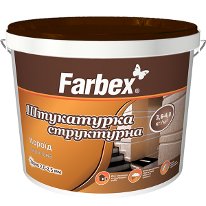 Штукатурка структурна акрилова «Короїд» Farbex білий 18 кг в Виннице