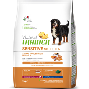 Сухий корм для собак Natural Trainer Dog Sensitive Adult Medium&Maxi з лососем та цільними зернами 3 кг (8059149252452) в Вінниці