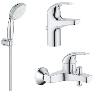 Набір змішувачів GROHE Start Curve 126746 (23805000+23768000+26198000) краща модель в Вінниці