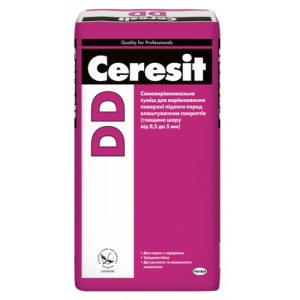 Для вирівнювання бетонних цементно-піщаних основ 0,5-5 мм Ceresit DD 25 кг краща модель в Вінниці