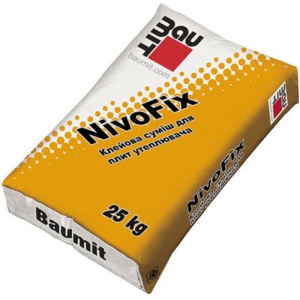 хороша модель Клейова суміш - для приклеювання плит утеплювача Baumit NivoFix 25кг