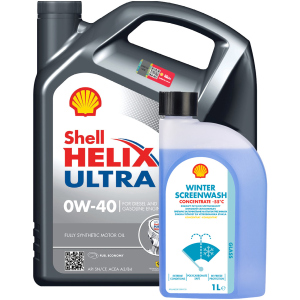 Моторна олія Shell Helix Ultra 0W-40 4 л + Shell Winter Screenwash Concentrate -55 ° С 1 л (ТОВ-У512763) краща модель в Вінниці