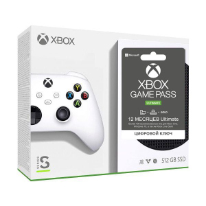 хорошая модель Microsoft Xbox Series S 512Gb + Xbox Game Pass Ultimate (12 месяцев)