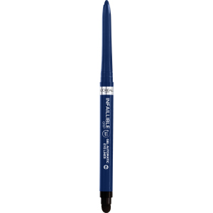 Водостійкий автоматичний олівець гелевий для повік L'Oreal Paris Infaillible Grip Liner Blue Jersey темно-синій 1 г ТОП в Вінниці