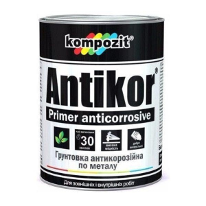 Ґрунтовка для металу Червоно-коричнева Kompozit ANTIKOR 3,5 кг - для антикорозійного захисту ТОП в Вінниці