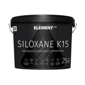 Фасадна штукатурка ELEMENT PRO SILOXANE K15 25 кг Прозора краща модель в Вінниці