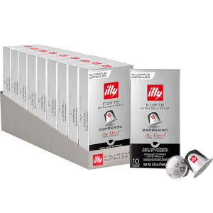 Набір кави в капсулах illy Espresso Forte 10 упаковок x 10 шт (100 капсул) сумісні з Nespresso 100% Арабіка (8003753158570)