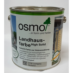 Непрозрачная краска для наружных работ OSMO LANDHAUSFARBE 2735 – (дымчато-серая) 2.5 л. лучшая модель в Виннице