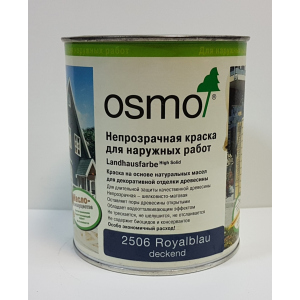 Непрозрачная краска для наружных работ OSMO LANDHAUSFARBE 2506 – (темно-синяя) 0.75 л. в Виннице