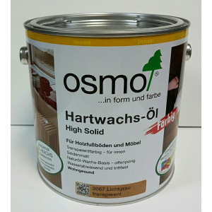 Масло с твердым воском цветное прозрачное OSMO HARTWACHS-ÖL Farbig 3067 - (светло-серое) 0.75 л. надежный