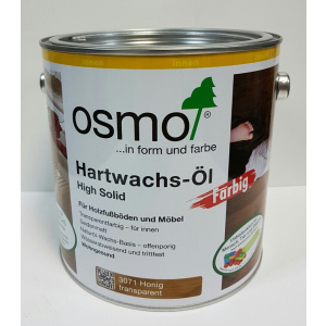 Масло с твердым воском цветное прозрачное OSMO HARTWACHS-ÖL Farbig 3071 - (мед) 0.75 л. лучшая модель в Виннице