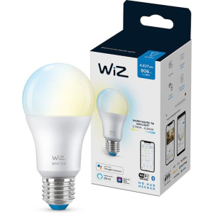 Розумна лампа WiZ E27 8W (60W 806Lm) A60 2700-6500K Wi-Fi краща модель в Вінниці