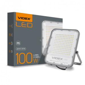 LED прожектор VIDEX PREMIUM 100W 5000K Білий, VL-F2-1005G, 25959