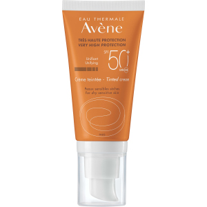 Сонцезахисний крем тональний Avene SPF 50+ для сухої та чутливої ​​шкіри 50 мл (3282770100037) рейтинг