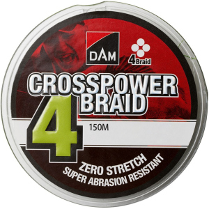 Шнур DAM Crosspower 4-Braid 150 м 0.10 мм 4.5 кг Зелений (66575) ТОП в Вінниці