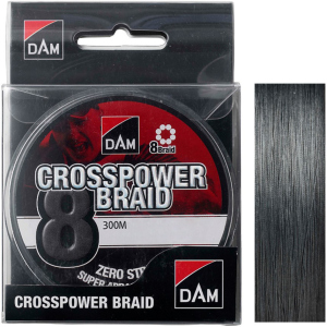 Шнур DAM Crosspower 8-Braid 300 м 0.10 мм 5.4 кг Темно-сірий (65847) краща модель в Вінниці