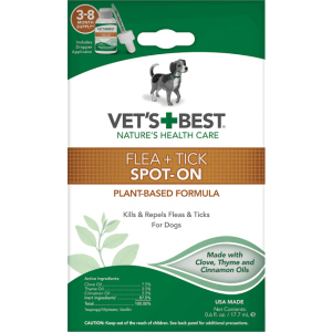 Капли Vet's Best Flea&Tick Spot On от блох и клещей для собак 17.7 мл (vb10472) в Виннице