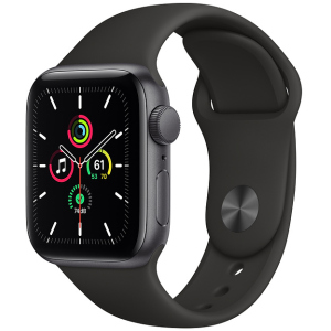 Смарт-часы Apple Watch SE GPS 40mm Space Grey Aluminium Case with Black Sport Band (MYDP2UL/A) краща модель в Вінниці